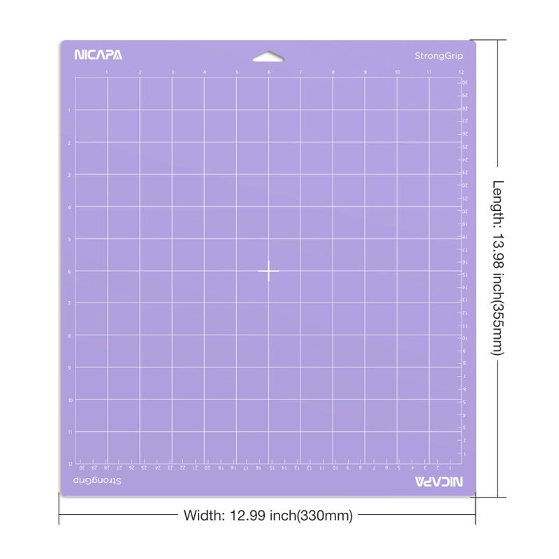 Nicapa Strong Grip Cutting Mat for Cricut Maker 3/Maker/Explore 3/Air 2/Air/One (12x12 inch,3 Mats) Strong Adhesive Sticky Purple Quilting Replacement Cut Mats - Image 5